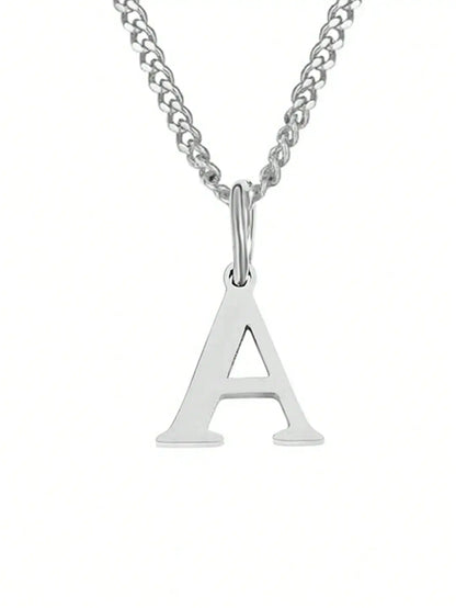 Stainless Steel Initial Necklace